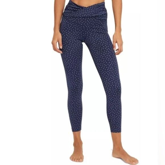 Nike Yoga Polka Dot Twist Leggings High Rise 7/8 Length Women’s Size Medium - Picture 2 of 9